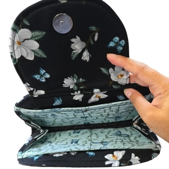 Floral Butterfly Hand Clutch Custom Homemade Wallet - Picture 6 of 6